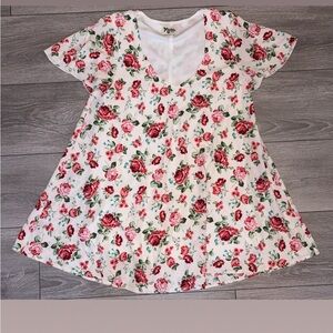 Show Me Your Mumu Women’s Blouse Short Sleeved Floral Size Small Vneck Lined